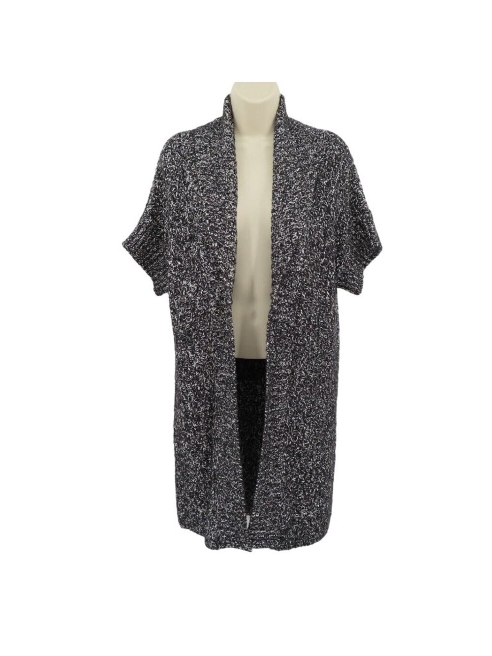 White House Black Market XXS Chunky Knit Short Sleeve Open Front Long Cardigan